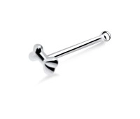 Bone Shaped Silver Bone Nose Stud NSKD-620